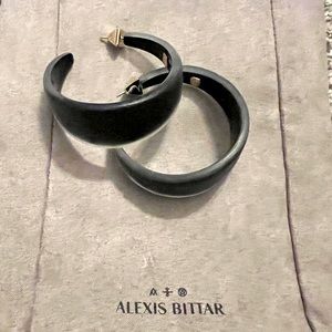 Alexis Bittar Wide Graduated Medium Hoop Earrings.